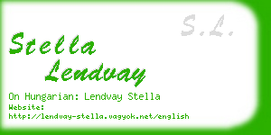stella lendvay business card